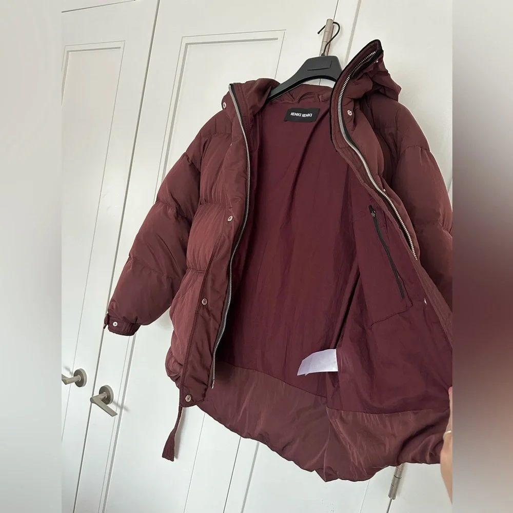 SOLD! SOLD! IENKI IENKI Puffer Jacket in Bordeaux Nylon Size M - Picture 7 of 16